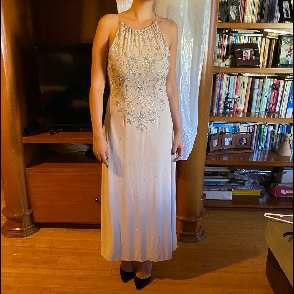 Stenay Evening nude dress with embelishments. Vintage 90s